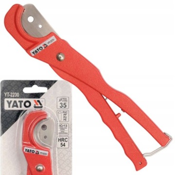 НОЖНИЦЫ YATO ДЛЯ РЕЗКИ ТРУБ PEX-AL-PEX ПВХ ПП ПУ ПЭ МАКС. ДО 35 ММ YT-2230