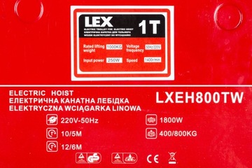 ЛЕБЕДКА, ЭЛЕКТРИЧЕСКАЯ ЛЕБЕДКА С ПОДАЧЕЙ, УПРАВЛЯЕМЫЙ СТРОИТЕЛЬНЫЙ КРАН, 800КГ