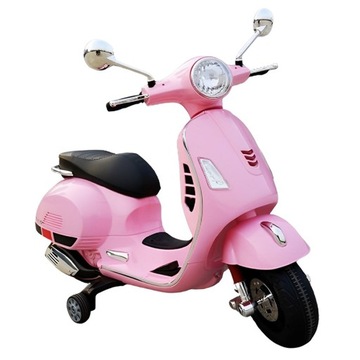 PODWÓJNIE AKUMULATOR VESPA SILNIK DLA DZIECI DŹWIĘK ŚWIATŁO SKUTER 6KM/H