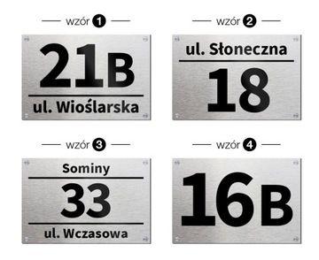 Адресная табличка с номером дома АЛЮМИНИЕВАЯ с винтами