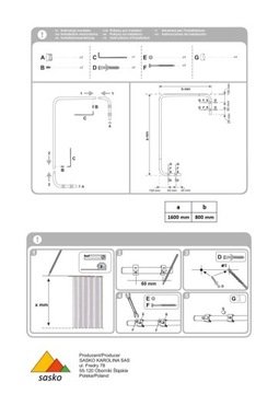 УГЛОВОЙ КАРКАС ДЛЯ ВАННЫ ДУША 80X160