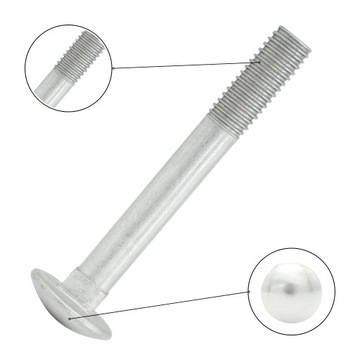 ŚRUBA ZAMKOWA M8X90 DIN 603 GRZYBKOWA OCYNK 1 Kg.