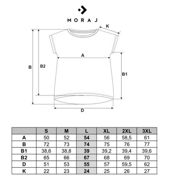 Bluzka Damska z Wiskozy Luźna Koszulka Na Krótki Rękaw Wzorzysta MORAJ XL