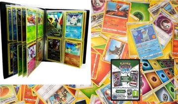MEGA ZESTAW 20 ORYGINALNYCH KART POKEMON + ALBUM NA 120/240 KARTY POKEMON