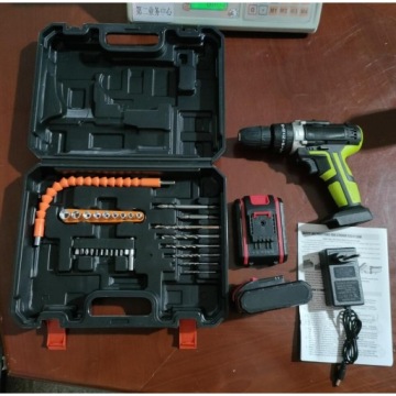 УДАРНАЯ Дрель ЭЛЕКТРИЧЕСКАЯ ОТВЕРТКА НАБОР ИНСТРУМЕНТОВ НА АККУМУЛЯТОРЕ С 2 СВЕТОДИОДАМИ