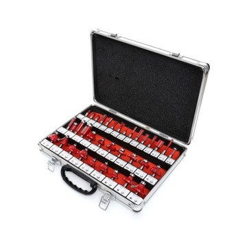 НАБОР ФРЕЗ ДЛЯ ДЕРЕВА 35 С ПОДШИПНИКАМИ НАБОР ЧЕМОДАН ОБРАЗЦЫ