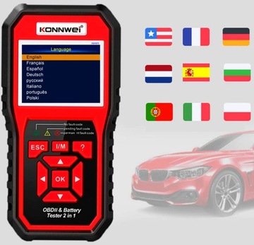 ДИАГНОСТИЧЕСКИЙ ТЕСТЕР OBD2 ДЛЯ АККУМУЛЯТОРОВ 6 В 12 В