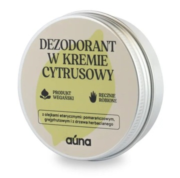 AUNA CYTRUSOWY DEZODORANT W KREMIE Z OLEJKIEM GREJPFRUTOWYM I POMARAŃCZOWYM