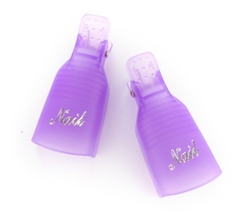 KLIPSY DO ŚCIĄGANIA HYBRYDY MANICURE - 10szt - FIOLETOWE