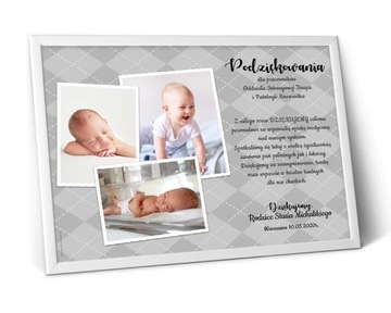 Фото-плакат с благодарностью для доктора в рамке