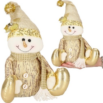 ФИГУРКА СНЕГОВИКА РОЖДЕСТВЕНСКОЕ УКРАШЕНИЕ ЗОЛОТОЙ СНЕГОВИК ОРНАМЕНТ ДЛЯ РОЖДЕСТВЕНСКОГО ПОДАРКА