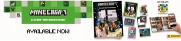 ALBUM NA NAKLEJKI MINECRAFT 15-LECIE + 6 SASZETEK MEGA ZESTAW STARTOWY