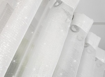 БАЛКОННАЯ ШТОРА БАТТИСТ СЕРЕБРЯНАЯ НИТЬ, УКРАШЕННАЯ ЦИРКОНИЙНЫМИ ГАРАНТАМИ 300x250