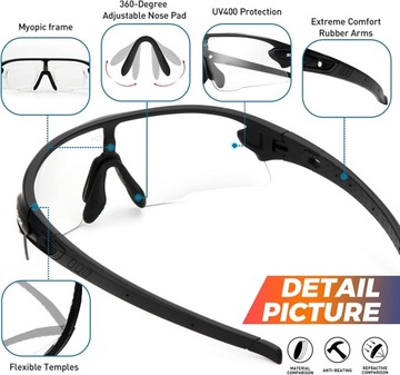 Фотохромные велосипедные очки MTB rovdie Glasses