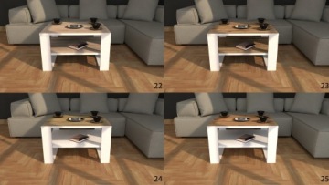 Современный журнальный столик в стиле лофт, Wotan белый