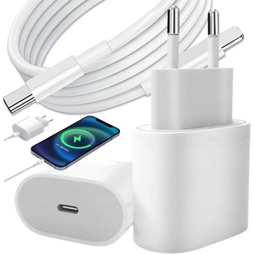 БЫСТРОЕ ЗАРЯДНОЕ УСТРОЙСТВО ДЛЯ IPHONE CUB 20 Вт + КАБЕЛЬ 1 М / ПОДСВЕТКА USB-C IPOD IPAD