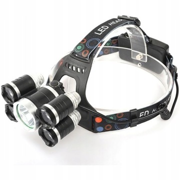 LATARKA CZOŁOWA CZOŁÓWKA CREE T6 LED LEDOWA 5 DIOD