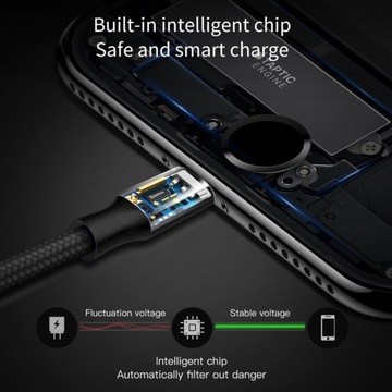 Кабель Baseus Rapid 3в1 USB 3А 1,2м CAMLL-SU01 BL