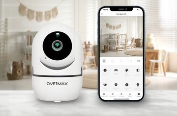ВНУТРЕННЯЯ ВРАЩАЮЩАЯСЯ IP-КАМЕРА HD-МОНИТОРИНГ WI-FI 1080p МИКРОФОН Overmax