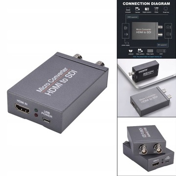 Конвертер 1080P HDMI в SDI 2 аудиовыхода SDI