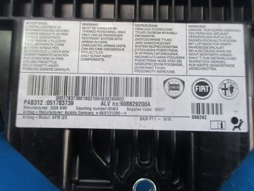 ULOŽENÍ VZDUCHOVÁ SPOLUJEZDCE FIAT 500 051783739