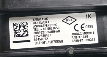 ORIG. ULOŽENÍ AIRBAG SPOLUJEZDCE TRAFIC III 3 VIVARO B II 985258649R