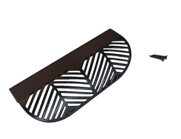 UCHWYT MEBLOWY KRAWĘDZIOWY FADO AŻUR JODEŁKA 96MM / 117MM CZARNY MAT