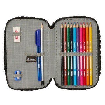 Пенал REAL MADRID с двойным клапаном и аксессуарами 062