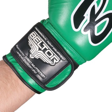 BELTOR VICTOUS RĘKAWICE BOKSERSKIE TRENINGOWE ZIELONE 10OZ