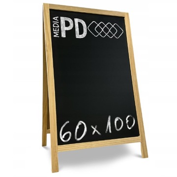 Drewniany Potykacz Kredowy Dwustronny Stojak Reklamowy Tablica Menu 100x60