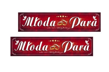 TABLICE SAMOCHODOWE ślubne tablica x2 komplet na samochód Pary Młodej