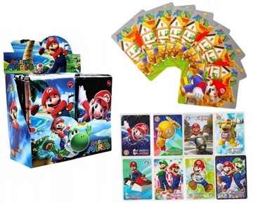 KARTY SUPER MARIO Luigi Mega duży box 288 kart 36 saszetek Booster
