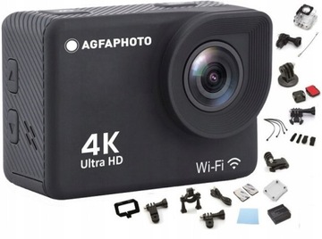 AGFA AC9000 Kamera Sportowa 4K 20MP WiFi Akcesoria