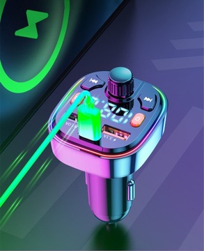 FM-ПЕРЕДАТЧИК BLUETOOTH LED RGB MP3 SD BT FAST PD ЗАРЯДНОЕ УСТРОЙСТВО 2xUSB QC 3.0