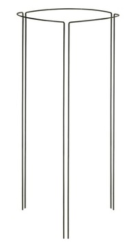 METALOWA PODPORA OBEJMA DO ROŚLIN KWIATÓW TRWAŁA 90 CM 3 CZĘŚCI - CZARNY