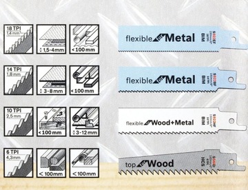 BOSCH Набор из 20 пильных полотен по дереву и металлу.