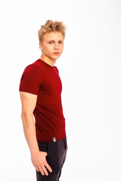T SHIRT BLUZA GENTLE MĘSKI CLARET BORDO M