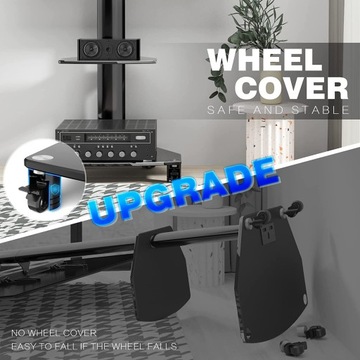 ПОДСТАВКА ДЛЯ ТВ 27-60 ДЮЙМОВ, КОЛЕСА, 2 ПОЛКИ, 50 КГ.