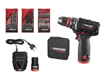 WIERTARKO WKRĘTARKA PARKSIDE PBSPA 12 D4 + 2 X AKU 2Ah 14 WIERTEŁ 25 BITÓW