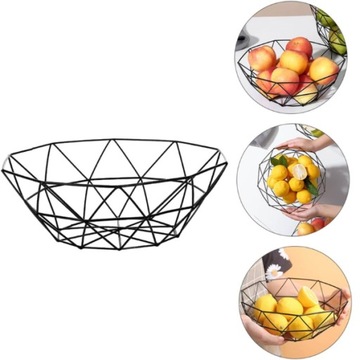 КОРЗИНА ДЛЯ ФРУКТОВ LOFT ЧАШКА МЕТАЛЛ ЧЕРНАЯ КОРЗИНА 26 СМ БОЛЬШОЙ НАБОР ИЗ 2 ШТ.