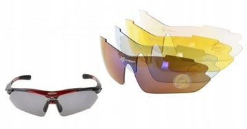 Поляризационные велосипедные очки с 5 сменными линзами + ремешок ROCKBROS 10002