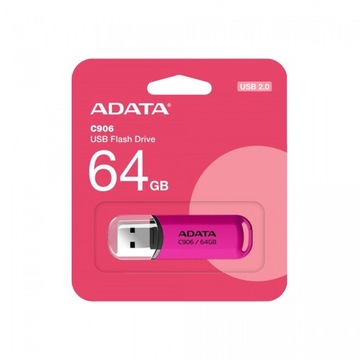 ADATA Pendrive C906 64GB USB2.0 różowy