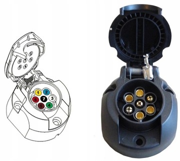 БУКСИРОВОЧНЫЙ КРЮК+7NA13PIN SKODA FABIA 1+2 HTB+KOMBI+