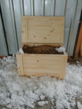 Drewniany Pojemnik na Piach Borax SÓL XXL200x50x50