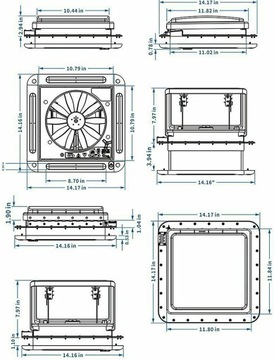 ВЕНТИЛЯТОР ДЛЯ МАНДРАВНОГО ОКНА TURBO VENT LED ДЛЯ ТЕЛЕВИЗОРА
