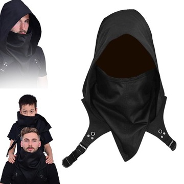 ASSASSIN'S CREED КОСПЛЕЙ МАСКА КИБЕРПАНК РАЗБОЙНИК КОСТЮМ НА ХЭЛЛОУИН ЧЕРНЫЙ