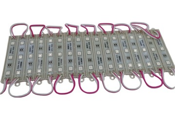Moduł LED 3x5050 SMD reklama do kasetonu czerwony liniowy 3 diody