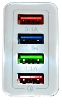 БЫСТРАЯ ЗАРЯДКА 3.0 БЫСТРОЕ СЕТЕВОЕ ЗАРЯДНОЕ УСТРОЙСТВО 4x USB