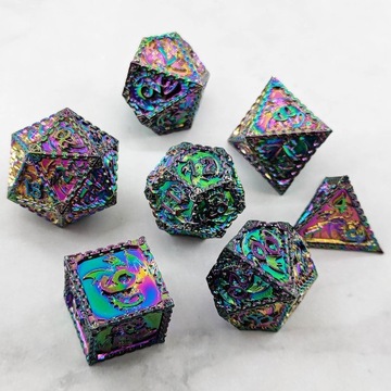 Набор артефактов дракона из 7 металлических костей RPG