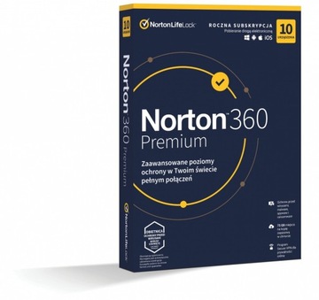 NORTONLIFELOCK 360 premium 75 ГБ PL 1 пользователь 10 устройств 12 месяцев универсальный ret1 мм